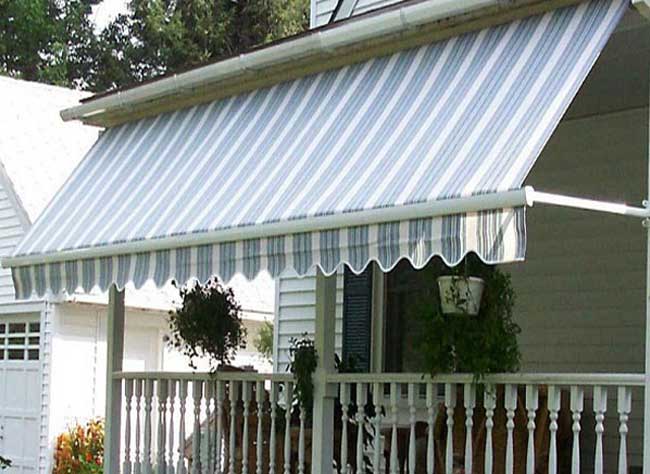 Bạt Che Nắng Mưa Mái Hiên Mẫu 3 Dùng Tay Quay