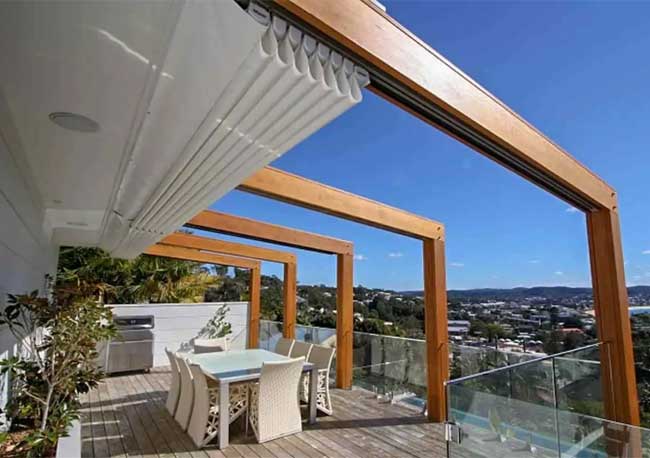 Bạt Mái Xếp Che Nắng Nhật Bản 